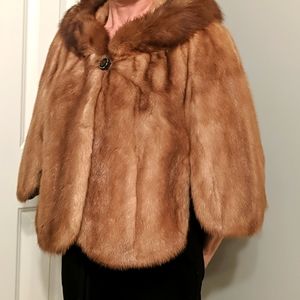 REAL brown mink custom made cape